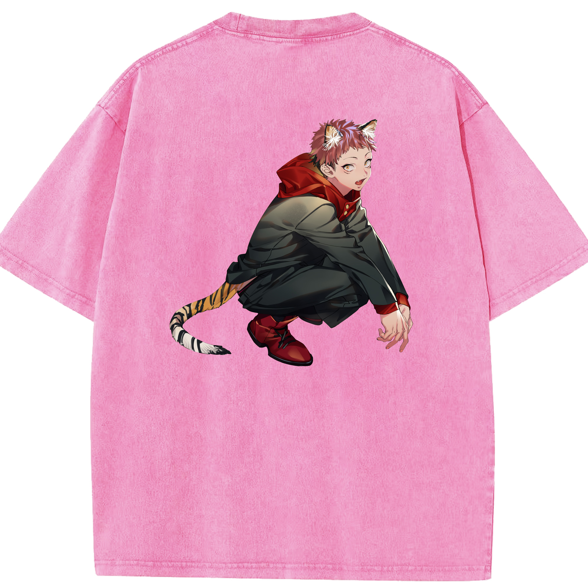 （画像用） 呪術廻戦 Jujutsu Kaisen 綿100% ヴィンテージ風 半袖Tシャツ（背面プリント）